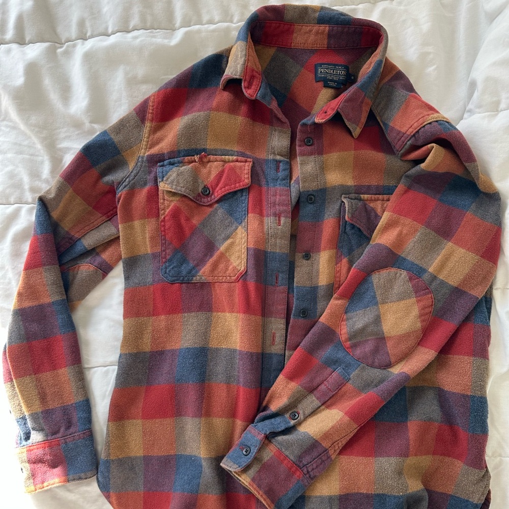 Pendleton Red and Blue Plaid Button Down Shirt